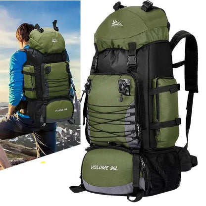 Mandotos Expedition Pro Backpack shown with multiple compartments, padded straps, and durable design for outdoor adventures.