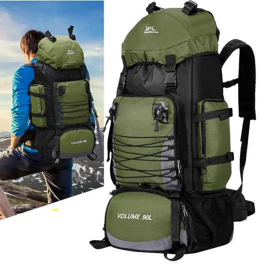 Mandotos Expedition Pro Backpack shown with multiple compartments, padded straps, and durable design for outdoor adventures.