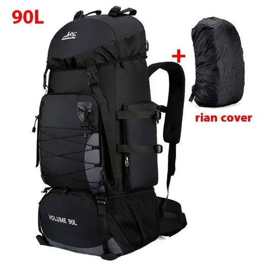 Mandotos Expedition Pro Backpack with multiple compartments and padded straps, designed for outdoor travel and hiking.