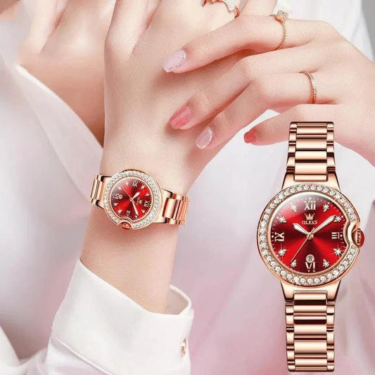 Mandotos waterproof ladies watch for women with a stylish explosion-themed design and durable water-resistant features.