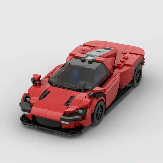 Mandotos Ferrari F1 racing toy car with detailed red body, black wheels, and racing decals, perfect for collectors and kids.