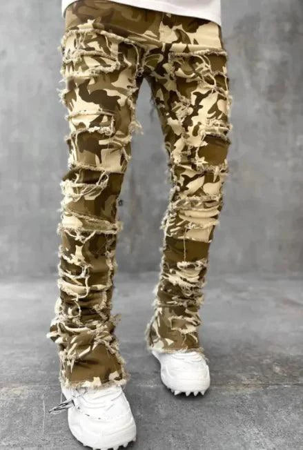 Mandotos FlexiStyle Denim Jeans showing classic five-pocket design and slim fit, made from durable blue denim fabric.