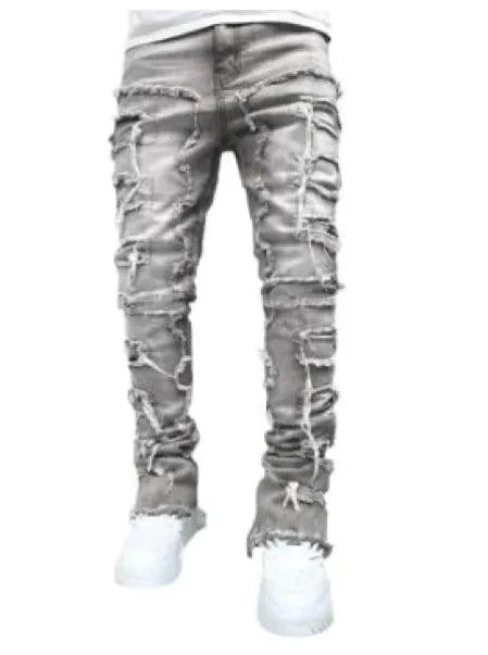 Mandotos FlexiStyle denim jeans featuring a classic five-pocket design, slim fit, and medium wash for casual wear.