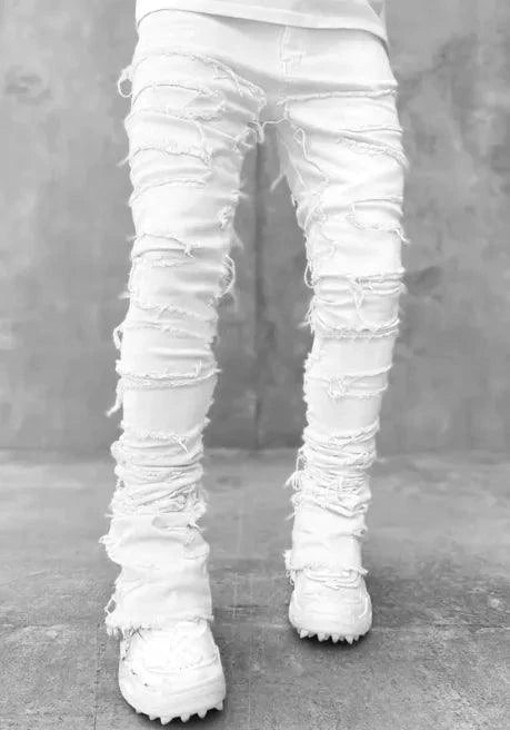 Mandotos FlexiStyle denim jeans featuring classic five-pocket design, slim fit, and durable blue denim fabric.
