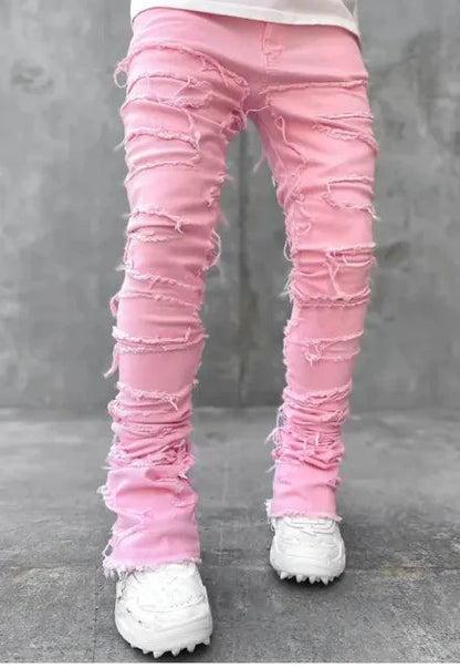 Mandotos FlexiStyle denim jeans featuring a classic five-pocket design and slim fit, shown on a model.
