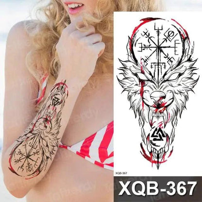 Mandotos Floral Essence Body Art Tattoo featuring vibrant floral designs on skin, showcasing intricate body tattoo art.