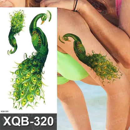 Mandotos Floral Essence Body Art Tattoo displaying intricate floral design on skin.