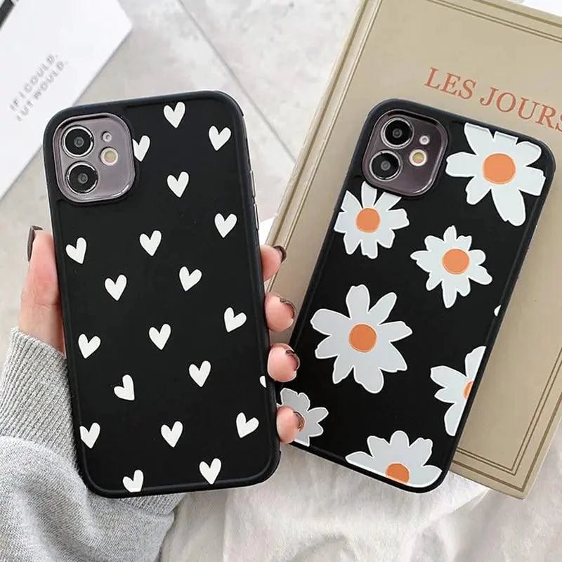 Mandotos floral love phone case with colorful flower pattern on a protective smartphone cover.
