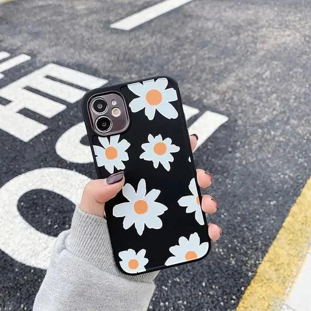 Mandotos floral love phone case with colorful flower pattern and protective design for smartphones.