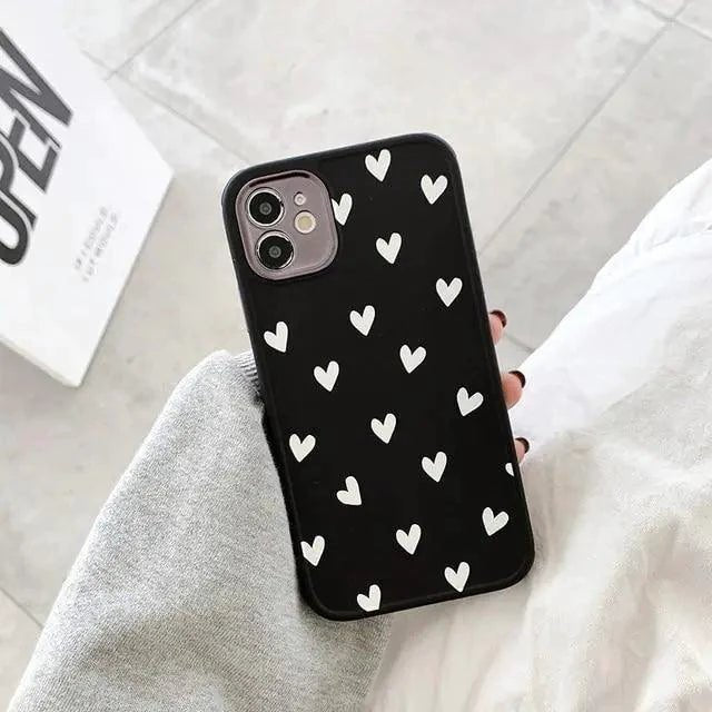 Mandotos Floral Love phone case with colorful botanical pattern on a clear protective cover.