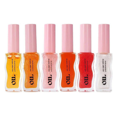 Mandotos Fruit Honey Essence Lip Oil with strawberry tint, waterproof moisturizing lip gloss in 8ml, featuring glossy, shiny finish