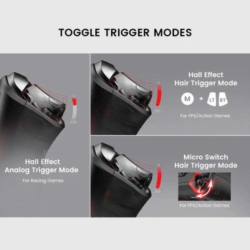 Mandotos GameSir Cyclone 2 wireless Bluetooth controller for Nintendo Switch, iPhone, and Android with Hall Effect joystick.