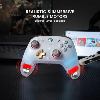 Mandotos GameSir Cyclone 2 wireless Bluetooth controller for Nintendo Switch, iPhone, Android with Hall Effect joystick