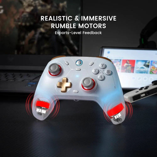 Mandotos GameSir Cyclone 2 wireless Bluetooth controller for Nintendo Switch, iPhone, Android with Hall Effect joystick
