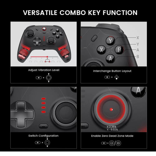 Mandotos GameSir Cyclone 2 wireless Nintendo Switch, iPhone, Android Bluetooth game controller with Hall Effect joystick.