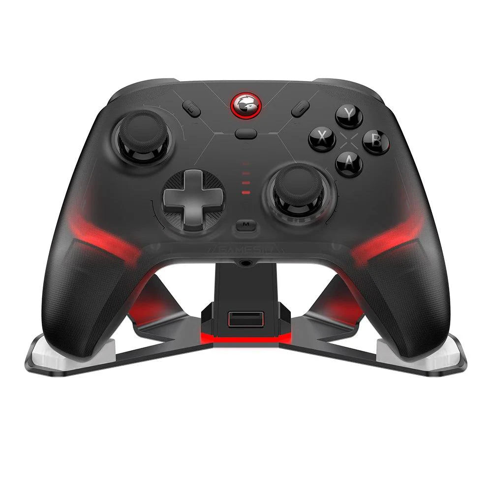 Mandotos GameSir Cyclone 2 wireless Bluetooth controller for Nintendo Switch, iPhone, and Android with Hall Effect joystick.
