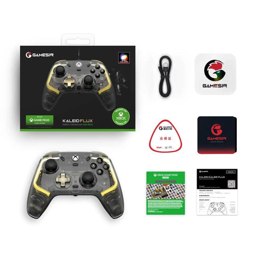 MANDOTOS GameSir Kaleid Flux Xbox wired controller with Hall Effect joystick for Xbox Series X, Series S, and Xbox One consoles
