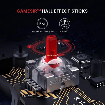 Mandotos GameSir Kaleid Flux Xbox wired controller with Hall Effect joysticks for Xbox Series X, Series S, and Xbox One gaming consoles.