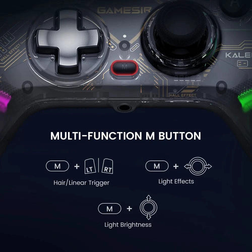 Mandotos GameSir Kaleid Flux Xbox wired controller with Hall Effect joystick for Xbox Series X, Series S, and Xbox One consoles.