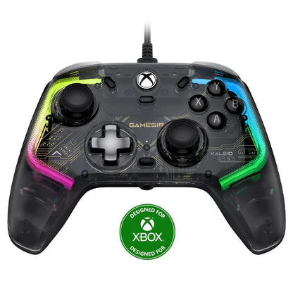 Mandotos GameSir Kaleid Flux Xbox wired controller with Hall Effect joystick for Xbox Series X, Series S, and Xbox One gaming consoles.
