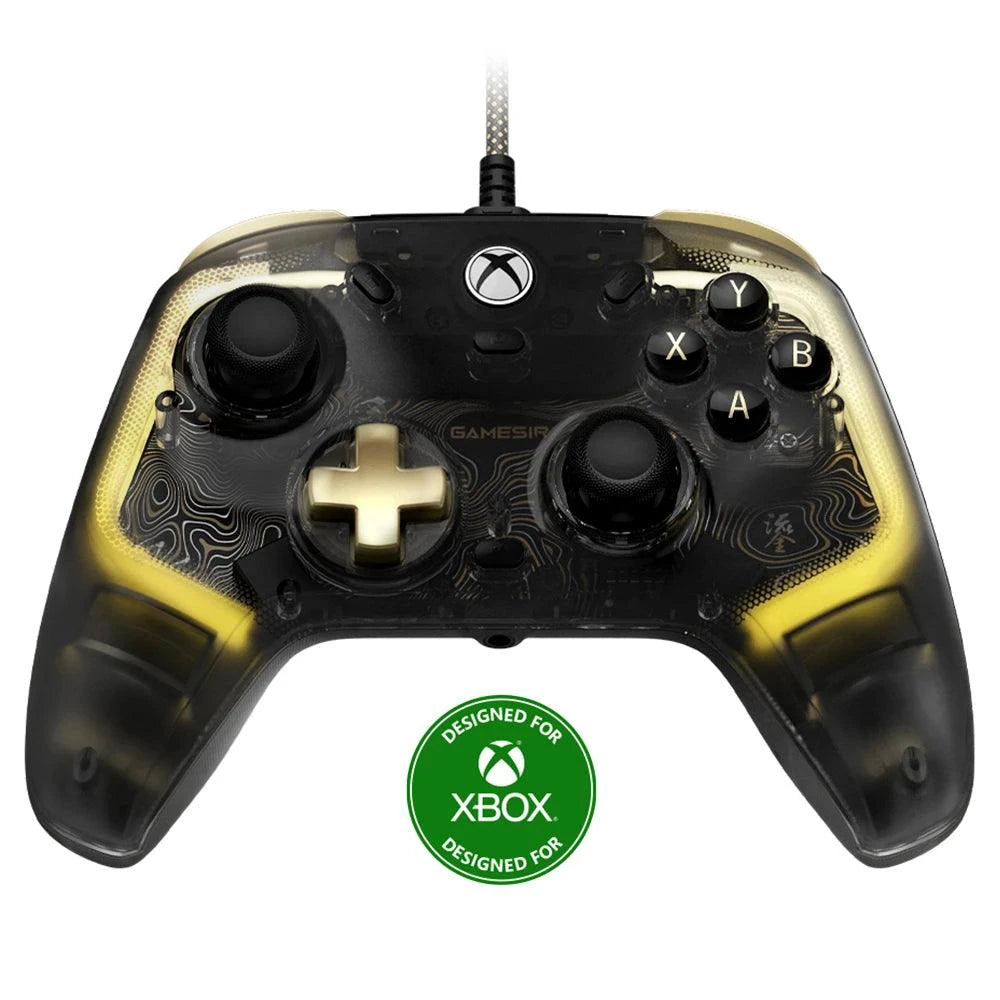Mandotos GameSir Kaleid Flux Xbox wired controller with Hall Effect joystick for Xbox Series X, Series S, and Xbox One consoles.