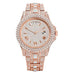 Mandotos Gentlemen's Gold Luxe Watch with a sleek gold band and classic round dial on a white background.