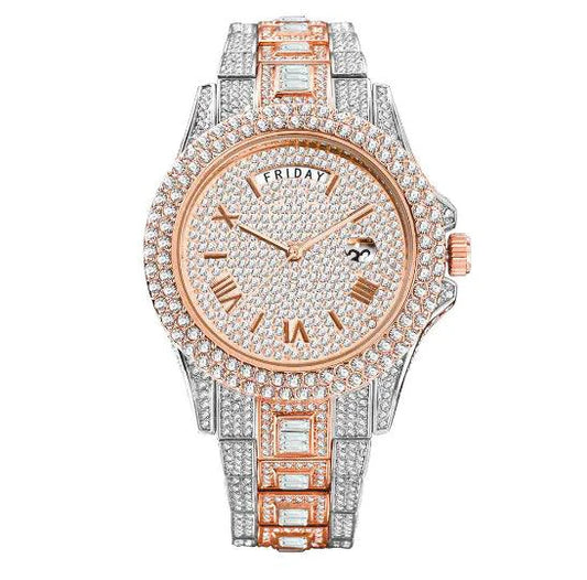 Elegant gold Luxe watch for gentlemen by MANDOTOS featuring a sleek design and classic round face.