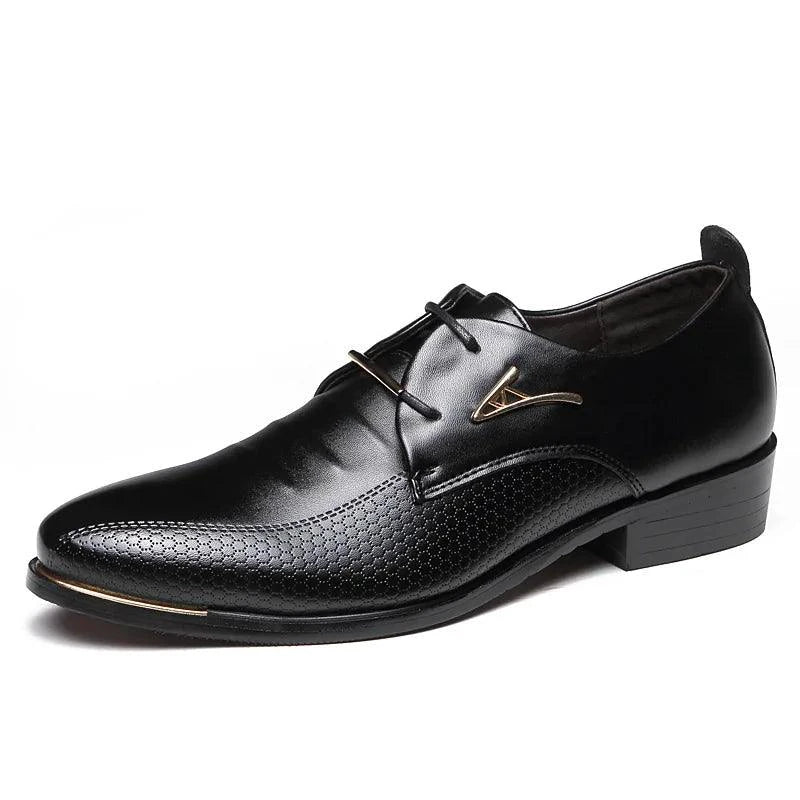 Mandotos men's refined leather loafers featuring classic slip-on design, smooth leather finish, and elegant stitching details.