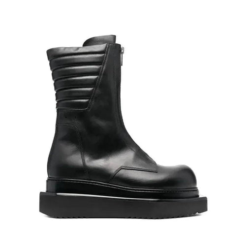 Genuine leather men's boots by MANDOTOS featuring sturdy design and classic style, perfect for casual or formal wear.