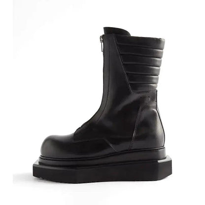 Mandotos genuine leather men's boots with sturdy soles and classic design, perfect for casual or formal wear.