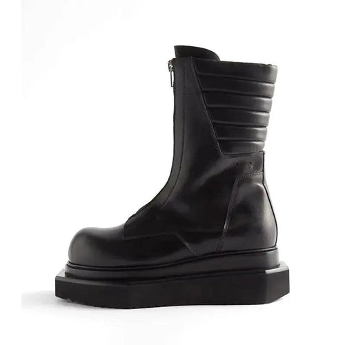 Mandotos genuine leather men's boots with sturdy soles and classic design, perfect for casual or formal wear.
