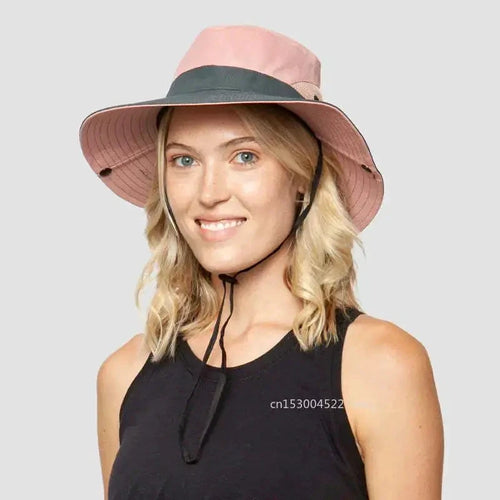 Girls' Ponytail UV Shield Sun Hat by MANDOTOS, featuring a wide brim and adjustable strap, protects from sun with stylish design.