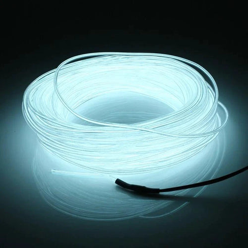Mandotos glowing EL wire neon tube strings for decor with controller, featuring vibrant, flexible neon lighting for creative displays.