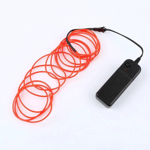 Mandotos glowing EL wire neon tube strings with controller for decorative lighting, flexible bright neon light for parties and decor.