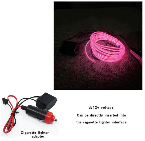 Mandotos glowing EL wire neon tube strings for decor with controller, showcasing vibrant flexible neon lighting for parties and decorations.