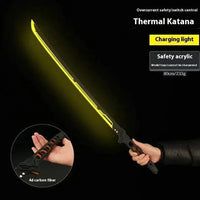 Mandotos glowing samurai play sword with illuminated blade and handle, perfect for kids' costume and pretend play.