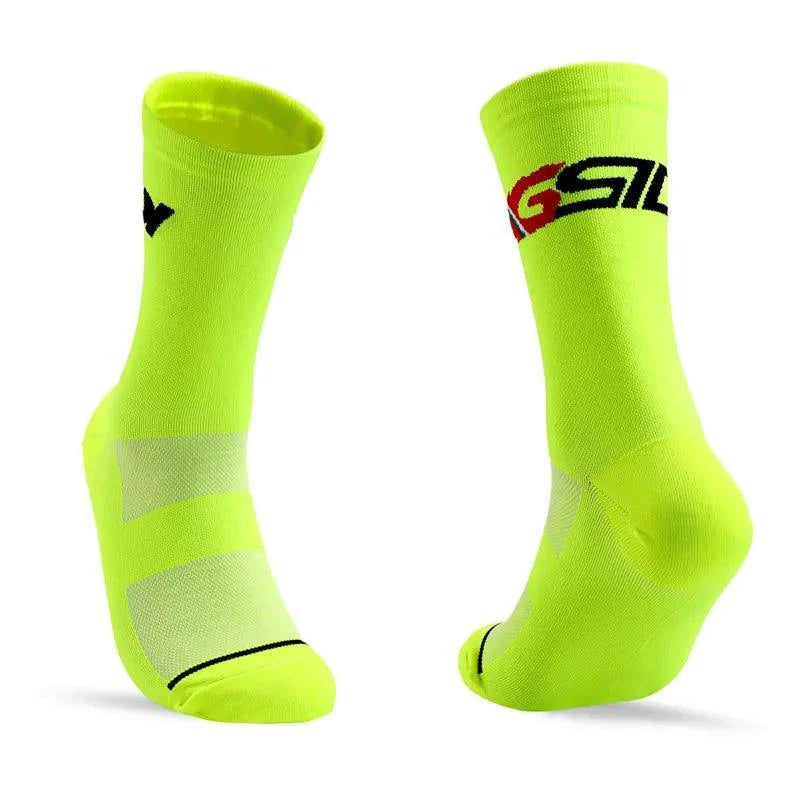 Mandotos Gsidi cycling socks for men and women, high-quality compression sports socks for bike riding and outdoor running.