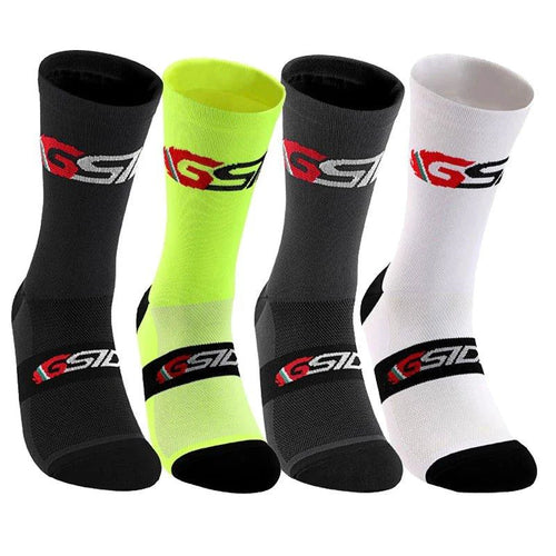 Mandotos Gsidi high-quality compression cycling socks for men and women, designed for outdoor biking and running sports.