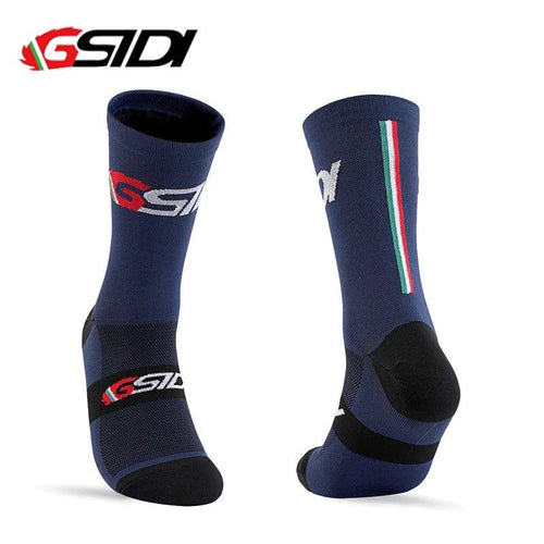 Mandotos Gsidi high-quality compression cycling socks for men and women, ideal for outdoor biking, running, and professional sports.
