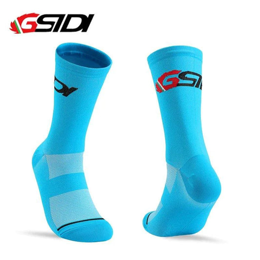 Mandotos Gsidi cycling socks for men and women, high-quality compression sports socks for biking and running outdoor activities.