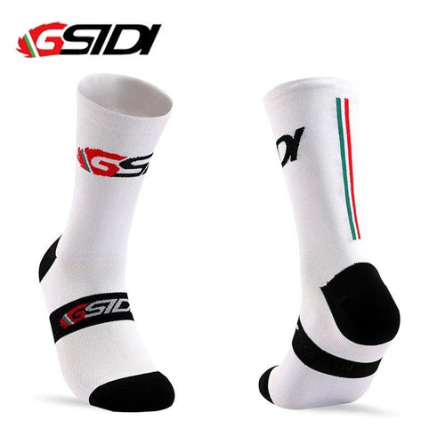 Mandotos Gsidi cycling socks with high-quality compression for men and women, suitable for outdoor biking and running sports.