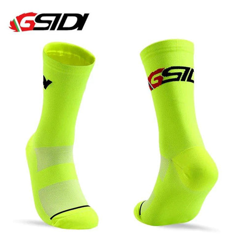 Mandotos Gsidi new cycling socks, high-quality compression sports socks for men and women, ideal for biking and running outdoors.