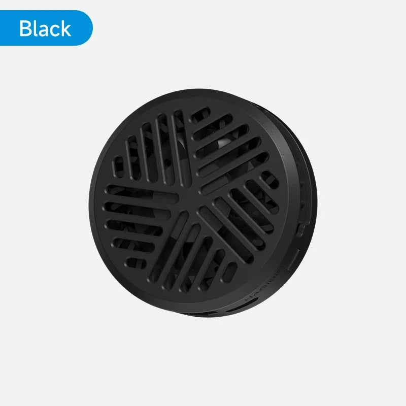 Mandotos Hagibis magnetic cell phone cooler fan for iPhone 16 Pro, Black Shark gaming, and live streaming, black radiator with cooling fan.