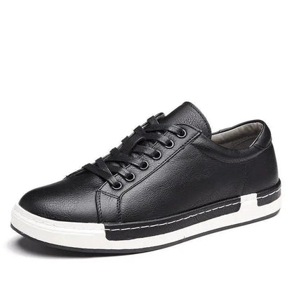 Mandotos handmade men's casual closed-toe trainers showcasing stylish leather design and comfortable fit.