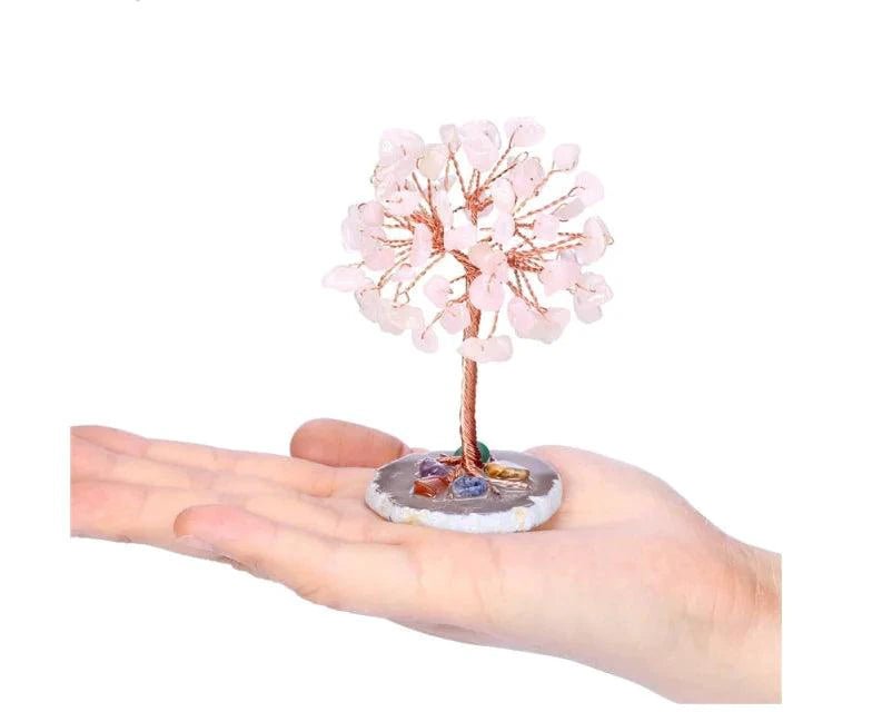 Mandotos Harmony Energy Feng Shui Trees with lush green leaves and wooden base, designed to enhance positive energy in the space.
