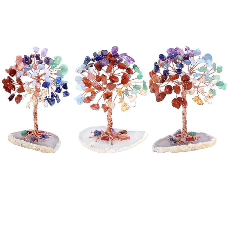 Mandotos Harmony Energy Feng Shui Trees with lush green foliage and natural wood trunks for positive energy and balance.