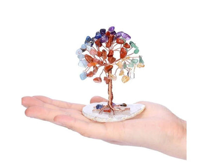 Mandotos Harmony Energy Feng Shui Trees with lush green leaves and wooden base, designed to enhance positive energy in the space.