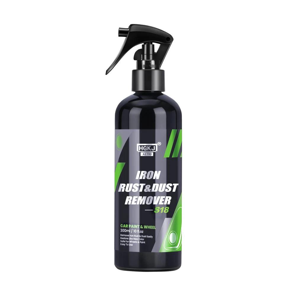 MANDOTOS Car Paint and Wheel Iron Particles Powder Cleaner spray removing rust and dust from metal surfaces and auto rims.