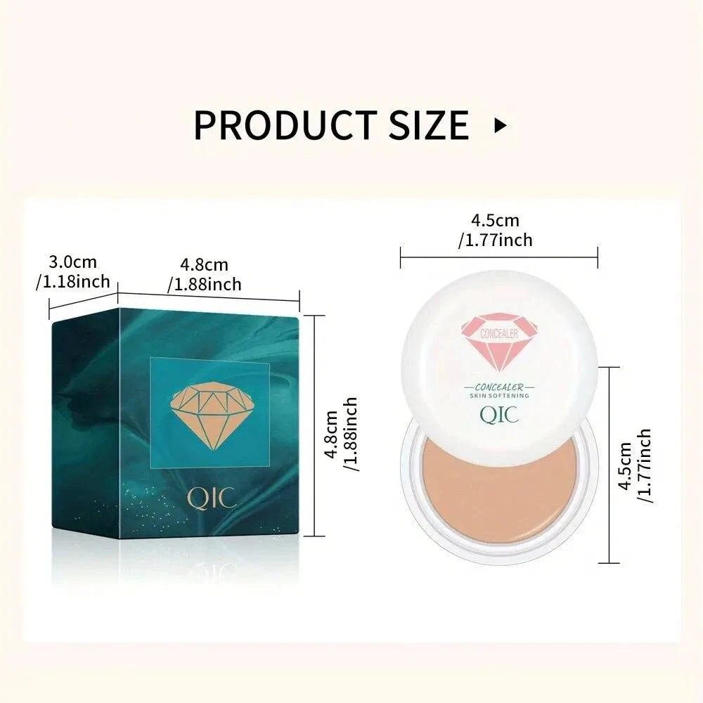 Mandotos high coverage concealer and BB cream for face makeup, showing a sleek tube with smooth, blended foundation on skin.