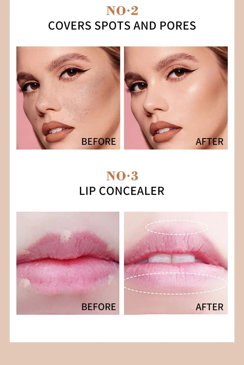 Mandotos high coverage concealer and waterproof foundation with anti-dark circle and freckle coverage for face makeup.